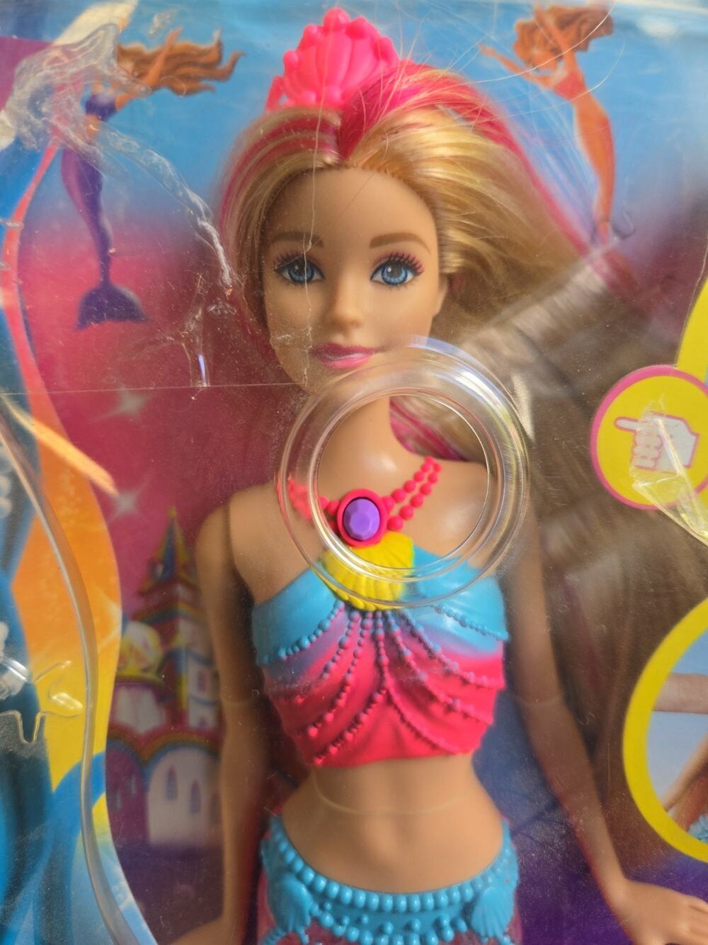 Barbie Dreamtopia Rainbow Lights Mermaid Doll Light-up Tail (Damage To Box) 2015